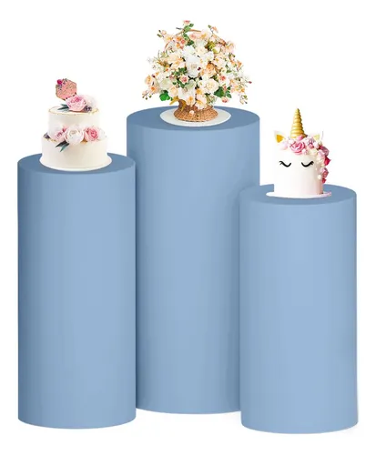 Cilindros en madera juego de tres con forro