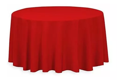 Mantel redondo de color 10 puestos