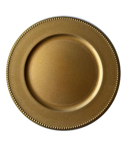 Plato base dorado